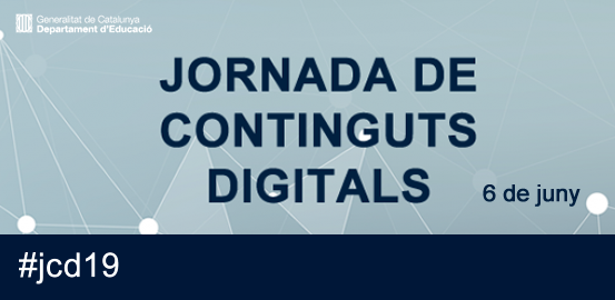 xtec's tweet photo. Jornada de continguts digitals. 6 de juny al Departament d'Educació. https://t.co/bevvjPrZjA. Podeu fer el seguiment en streaming en aquest enllaç https://t.co/0BHRggwA0e  #jcd19 https://t.co/4PulKW5h6W
