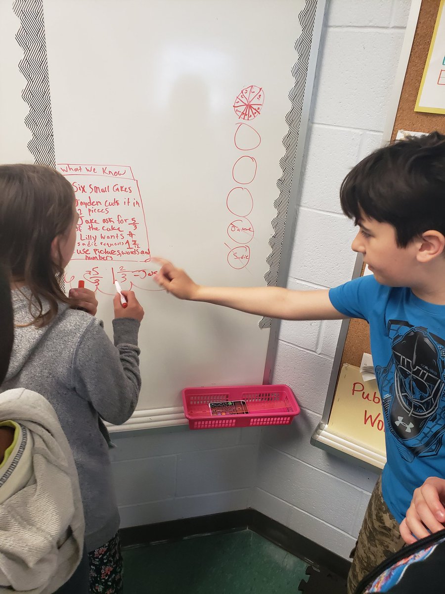 CTKBobcats's tweet photo. @MsMurphyCTK working on improper and mixed fractions for Think Back Thursday and using different models to prove their thinking. https://t.co/YfDzNS8bic