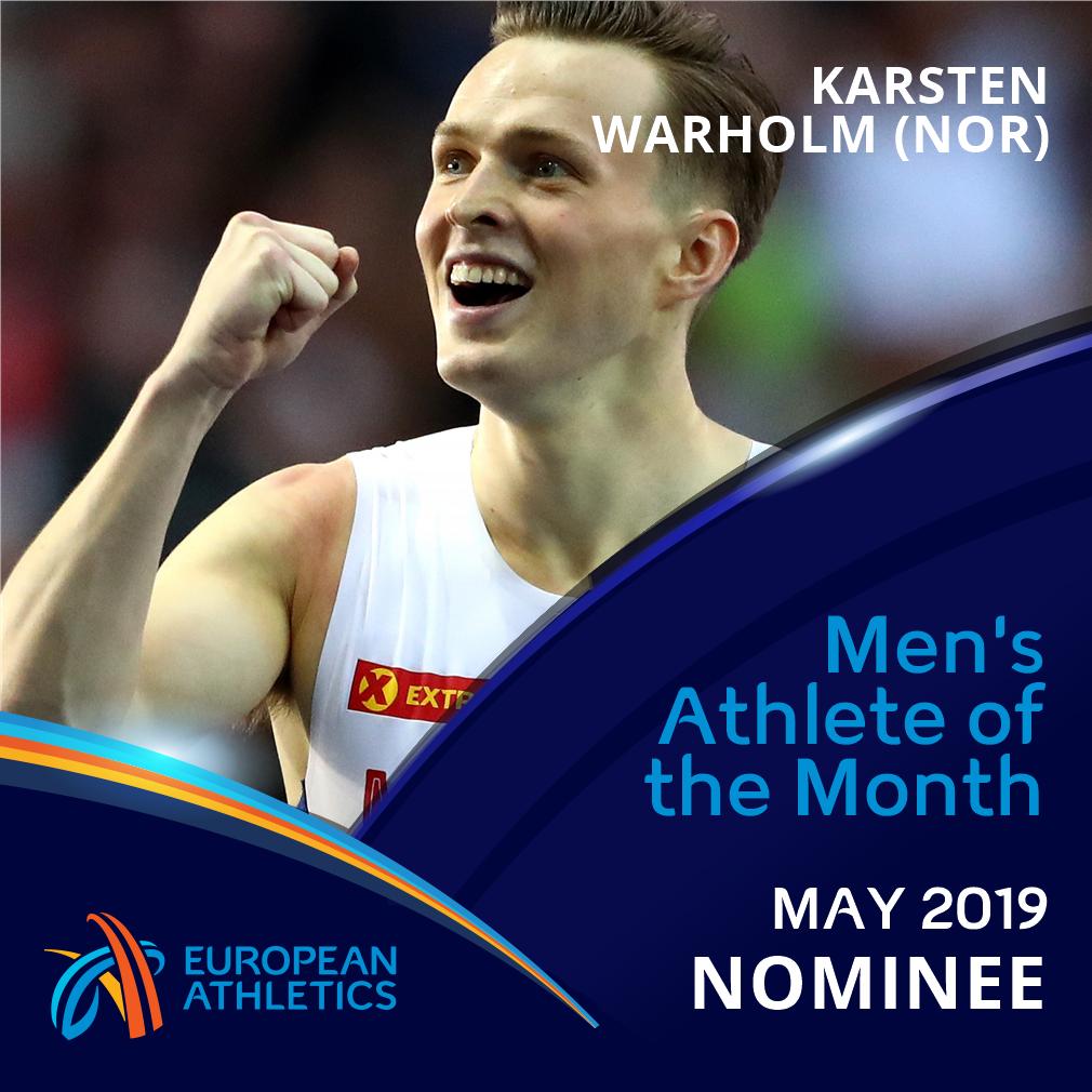 RT to vote for Karsten Warholm!

Warholm began his outdoor campaign by taking a commanding win in the 400m hurdles in the Stockholm Diamond League in a European-leading 47.85.

Voting closes at 12:00pm CET on Monday 10 June.
#athleteofthemonth