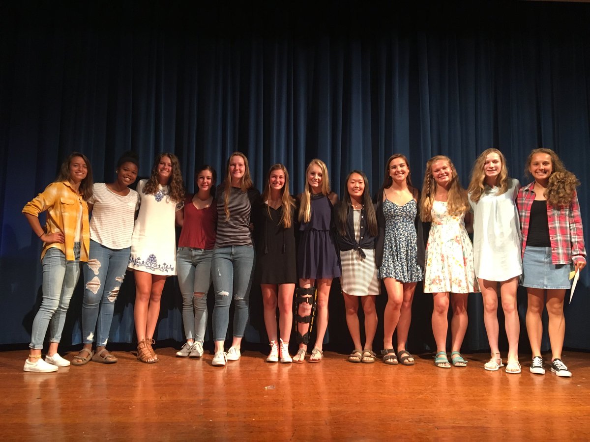 A few York Lady Falcons (juniors, sophomores &amp; freshman only; senior honors tonight) receiving academic honors this morning at York HS! GREAT JOB LADIES!! #yorkfam #yorkproud