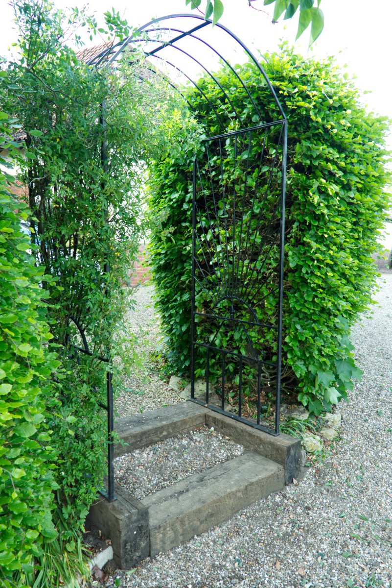 Replacing the old rotten sleepers in these steps with new reclaimed sleepers has given the arch a lovely fresh new look and made them safe to use again. #radialjoinery #joinery #carpentry #Lincolnuk