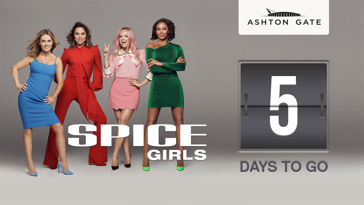 🎶 There's just 5️⃣ days left until the <a href="/spicegirls/">Spice Girls</a> come to town!!

✌️ Say you'll be there?