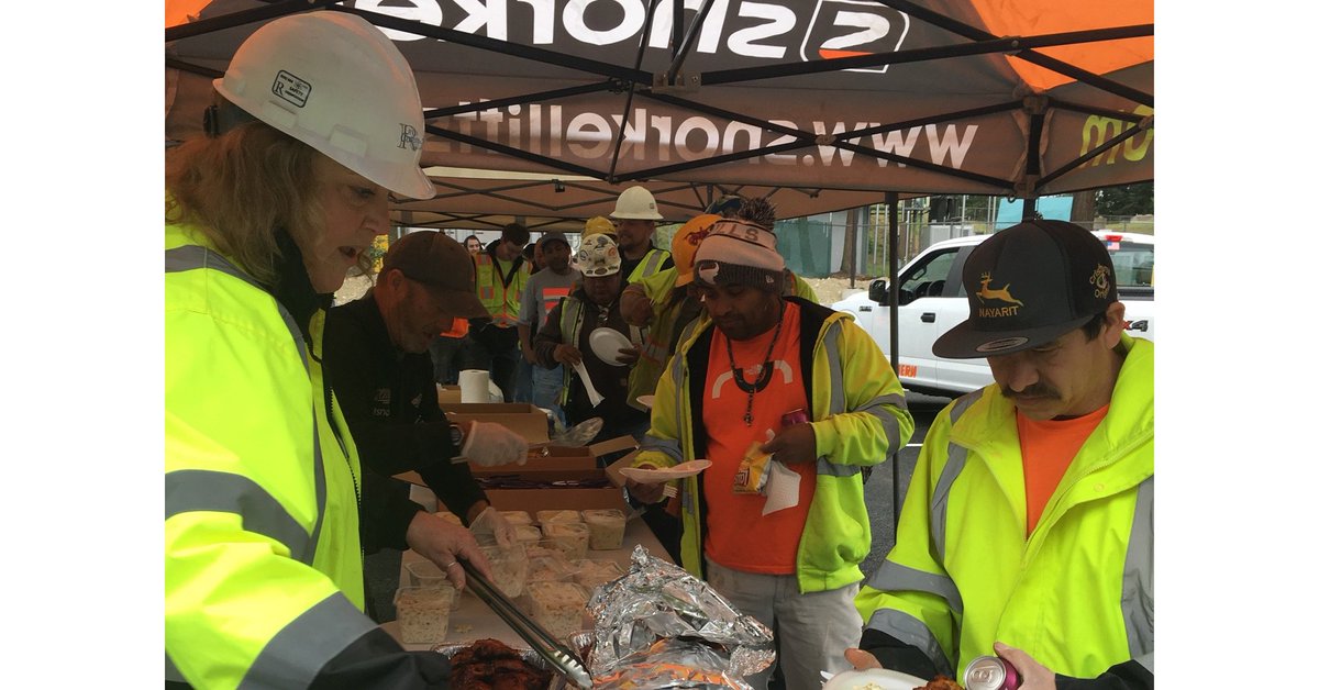 RushCompanies's tweet photo. In celebration of 200 days incident free, the team put on a celebration! Many of our valued partners donated goodies as a congratulations for our field team. We are proud and grateful that our team is able to work safely! π· π #ourrushteam #rushdesign #southsoundcare #rho #rush https://t.co/a6Yvgd8qRm