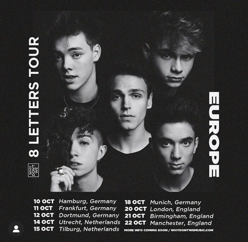 I’ll be there. OMG so excited 😻💛 #WHYDONTWE #hamburg #8LettersTour #teamseavey #limelights