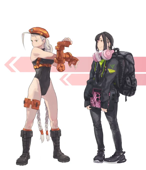 一度描いてみたかったプロゲーマーはつめちゃん。キャミィと二人で頑張ってほしい。

#eスポーツ 
#StreetFighter 