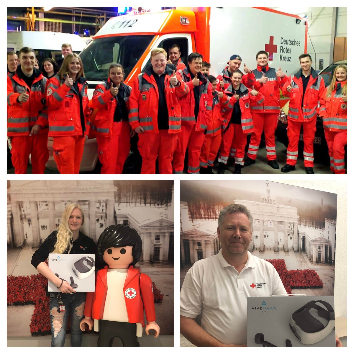 AusbildungmitVR's tweet image. Heute sind 4 #HTCViveFocusPlus von @htcvive in @DRK_KV_Herford angekommen. Danke !!! Wir freuen uns über die Kooperation + Zusammenarbeit mit @HTC_de #GemeinsamWirken @Digital_im_DRK 
#digitalengagiert starten wir am 12.06.2019 mit der Produktion von #VR #VR180 360° Inhalten.