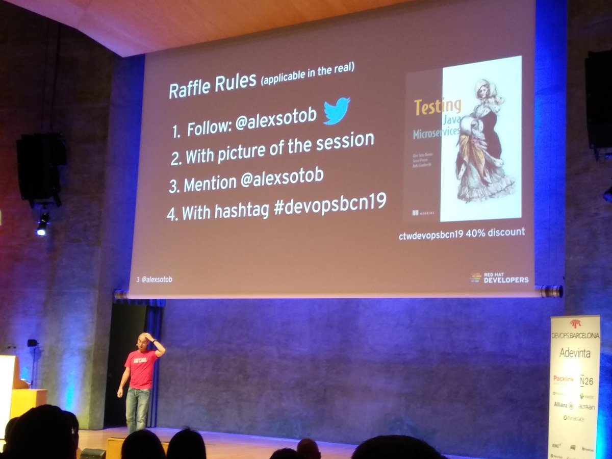 jfloppy's tweet photo. Ready for another great talk of @alexsotob in #devopsbcn2019 !! https://t.co/hckHBDk4zN