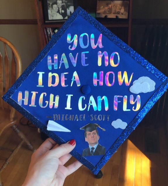 Michael Scott Graduation Cap Michael Gary Scott On Twitter: "You Have No Idea How High I Can Fly.  Https://T.co/C8Izvojpdv" / Twitter