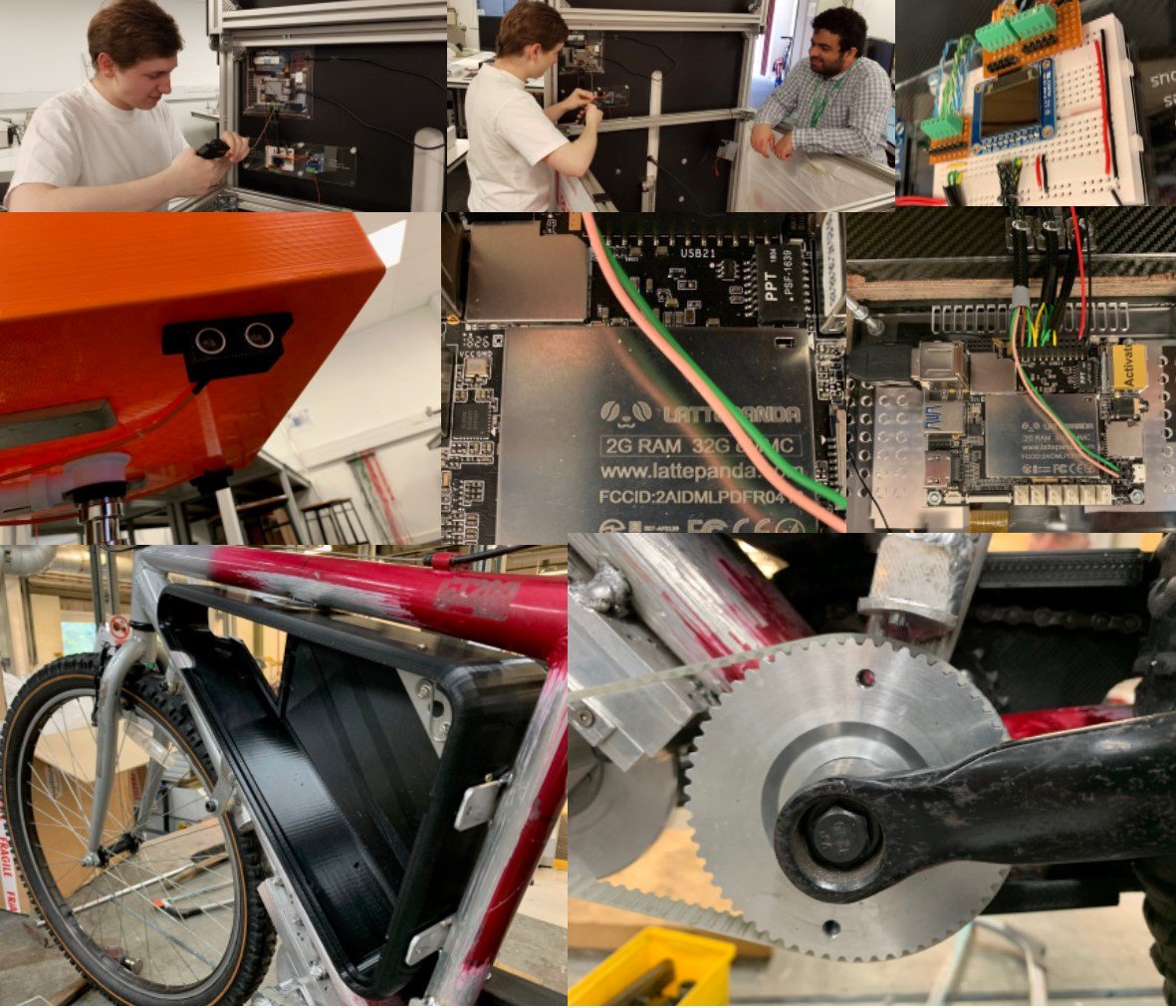 KU_TeamProto's tweet photo. We are getting very excited to share these wonderful creations in 2 weeks time! In the meantime work continues - Will Silverthorne and Armaan Tahiri working on the extending sink 6000, and the 3D printed hose storage for the bike!#engineers @primaryengineer #KingstonUni #LA2019 https://t.co/Lxi9Cgvwwq
