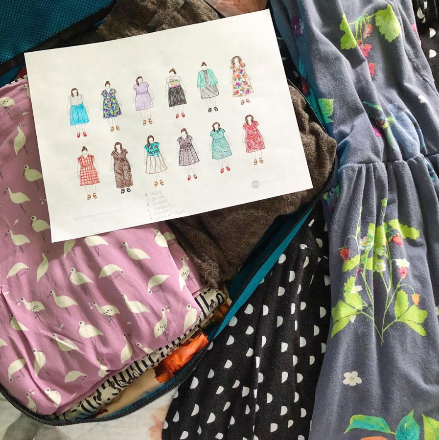 MyBodyModel's tweet photo. 😍✨ Regram @whitneyknits:  I loved using this 12-figure #mybodymodel layout to plan my packing list. In the end, I settled on 4 tops, 3 skirts, 9 dresses, a sweater, a jumpsuit, and 4 pairs of shoes. Trust me y’all, this *is* what it looks like when I show some restraint! 😅 https://t.co/behIDSIoln