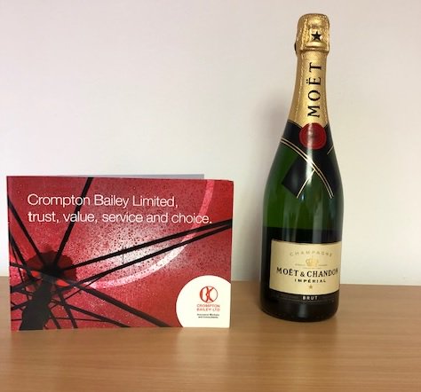 cromptonbailey's tweet photo. Delighted to receive the bottle of Moet from @OnInsuranceUK won at @BIBAbroker event 2019 @mcr_central. 
Many Thanks.
Will find its first new home in the fridge tonight. https://t.co/13alm9gHAj