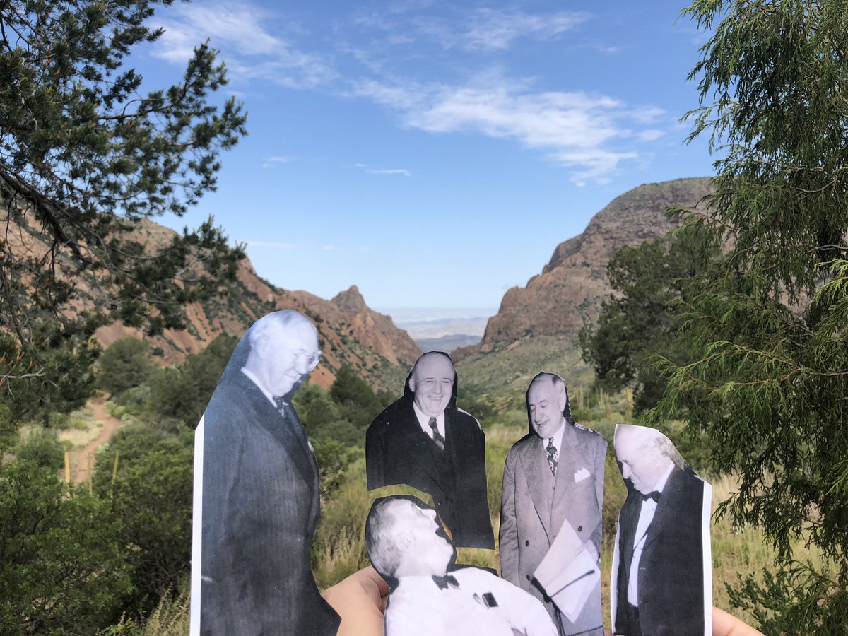 neelbaum's tweet photo. After receiving updates on the progress of the Normandy landings, President Roosevelt met with a delegation from Texas at 12:50p to accept a deed for 691,338 acres of land to create the state’s first national park, Big Bend #DDay75 #BigBend75 #BigBendConservancy https://t.co/8h8MrwPpOT