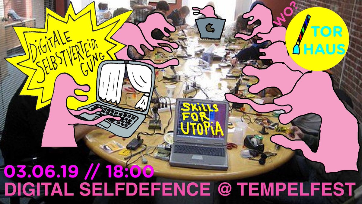 Wir hatten einen guten ersten Workshop zu Digitaler Staatsüberwachung beim #torhausfestival! Ab jetzt gibt es jede Woche Montag um 18:00 Workshops zu Digitaler Sicherheit bei @ThfNext - Kommt vorbei ;)