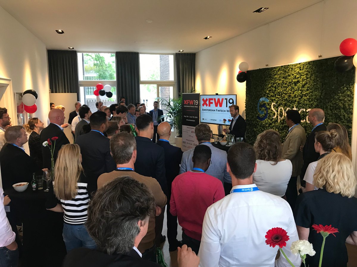 Thank you all so much for joining us at our Money20/20 After Drinks, as part of Amsterdam #Fintech Week! #XWF19 And of course a big thank you to our guest speakers <a href="/donginsel/">Don Ginsel</a> of <a href="/HollandFinTech/">Holland FinTech</a>, <a href="/joraniedema/">Joran Iedema</a> of Dyme, Berend en Tycho of @Innopay and <a href="/kleverlaan/">Ronald Kleverlaan</a> of <a href="/StMKBFin/">StichtingMKBFinanciering</a>.