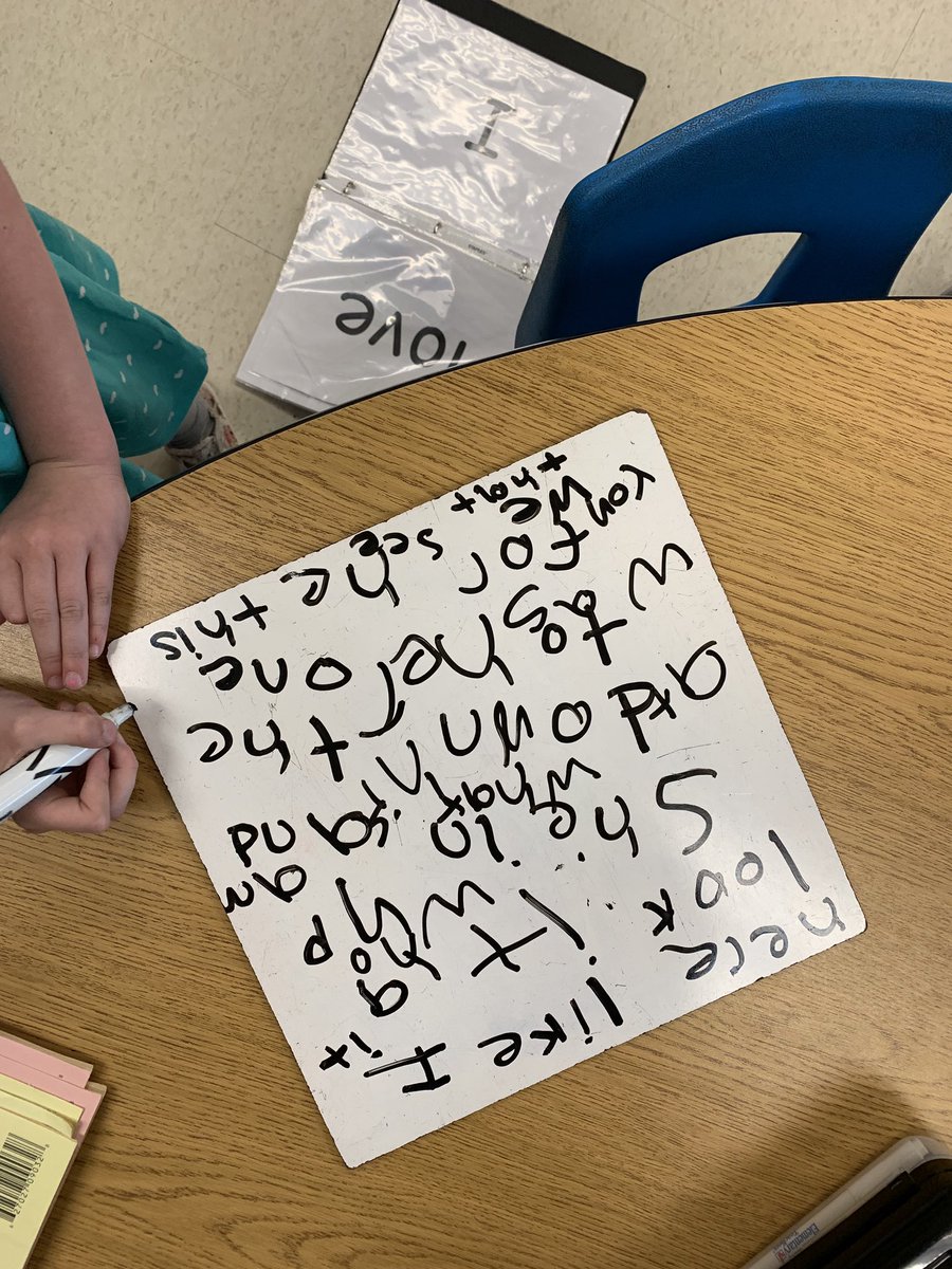 Mrs_LeeKell's tweet photo. Popcorn words #whiteboards #write #kindielife #playwithwords #copy #spell #sharethelove #lowercaseletters @cookstowncps https://t.co/prl9BzP809