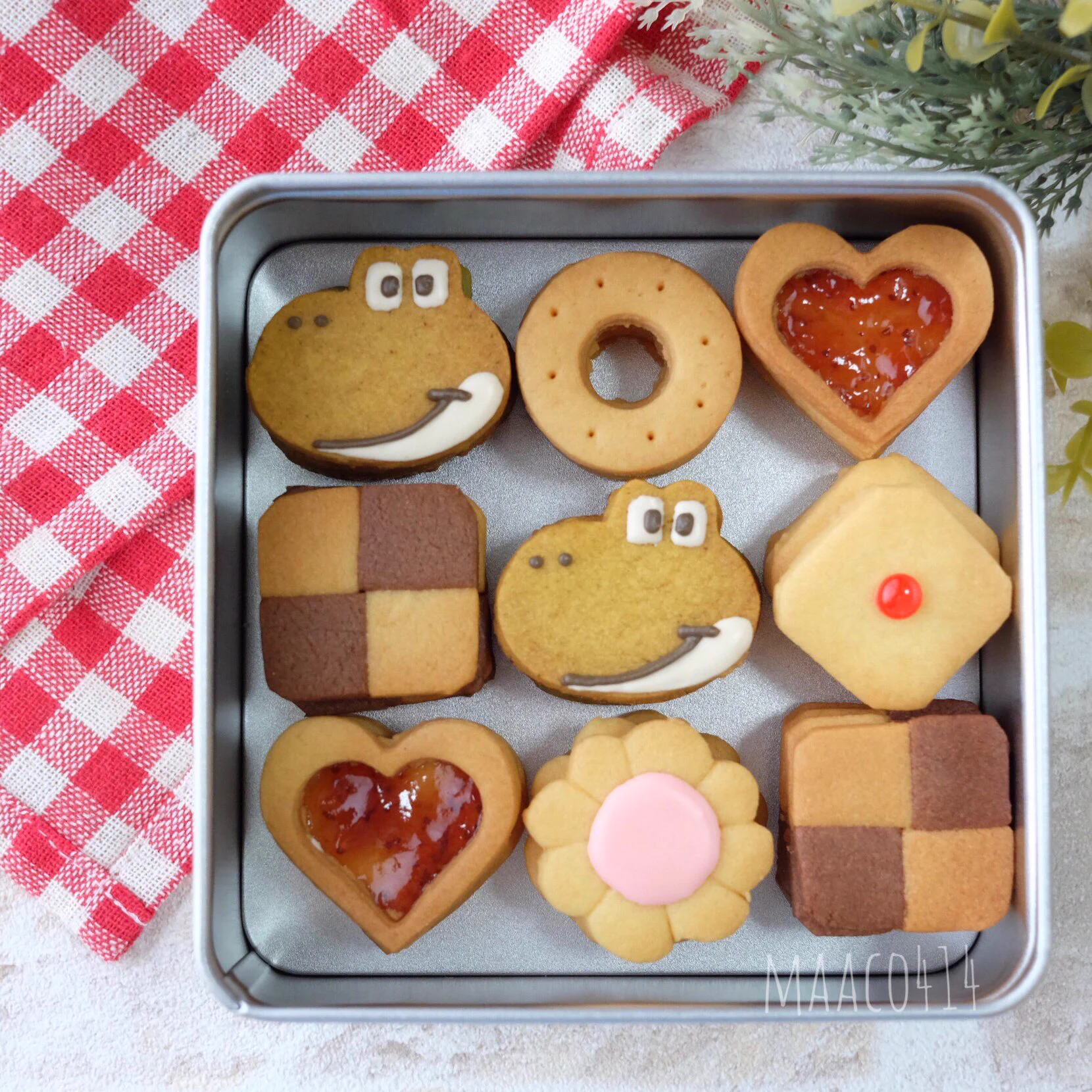 ヨッシー型クッキー♡こんなの作りたい！憧れる！