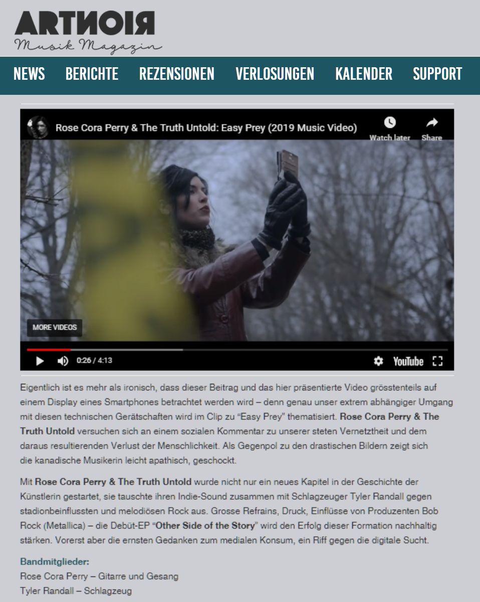rosecoraperry's tweet photo. Have u seen #TheTruthUntold's INTERNATIONAL review 4 #EasyPrey courtesy @ #Artnoir #MusikMagazin?How #MusicWithaMessage breaks the #languagebarrier 

#RoseCoraPerry #DontBeEasyPrey #MessageMusic #MusicwithMessage #MusicMessage #MessageintheMusic #MusicandMessage #MessageinMusic https://t.co/onW5iMRVWk
