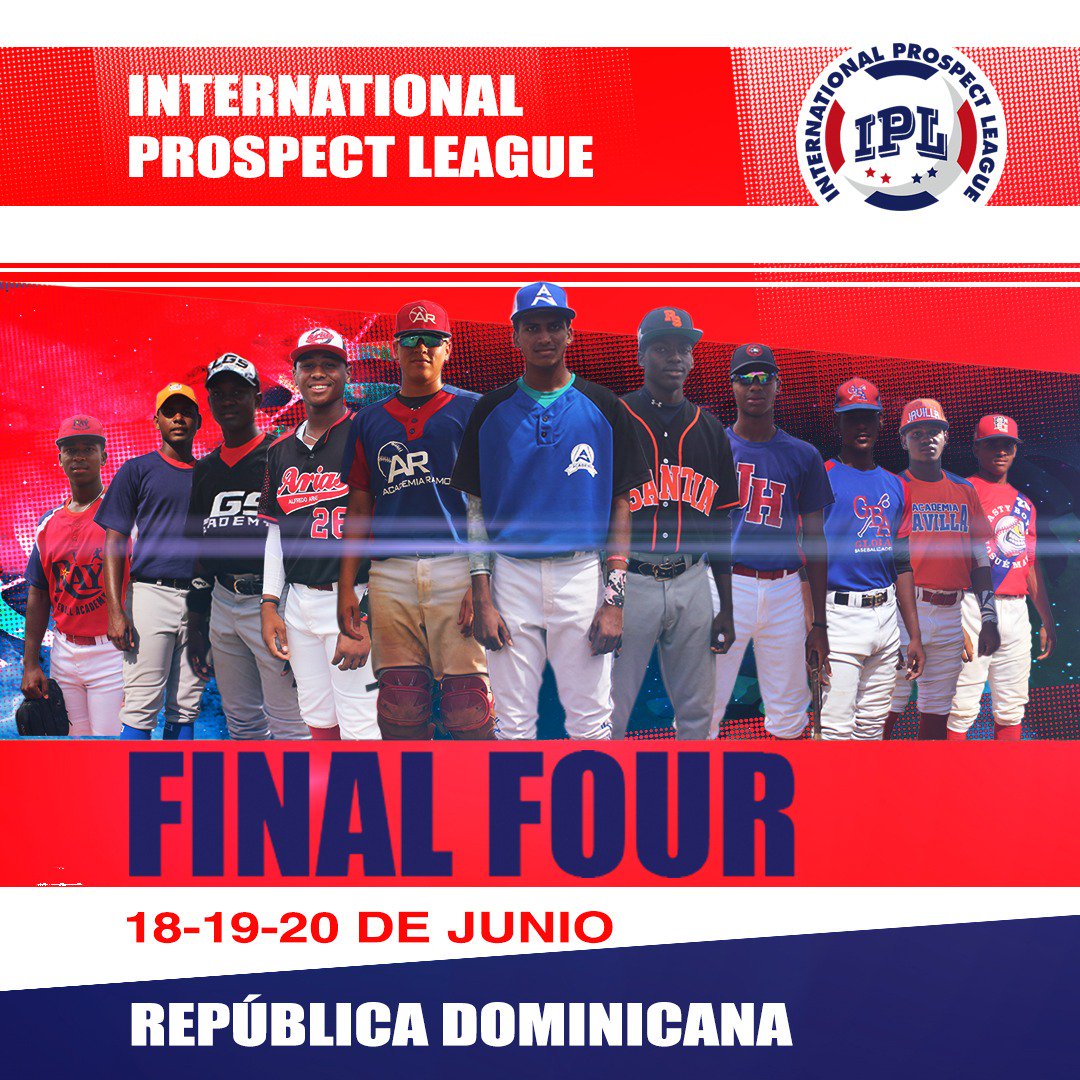 iplbaseball_rd's tweet photo. La International Prospect League desea invitar a todas las organizaciones de Grandes Ligas, a la final de nuestra Tercera Copa Internacional Final Four, con los mejores talentos de República Dominicana, Venezuela y Colombia, Four, en República Dominicana del 18, 19 y 20 de junio https://t.co/tWHO0ztOwU