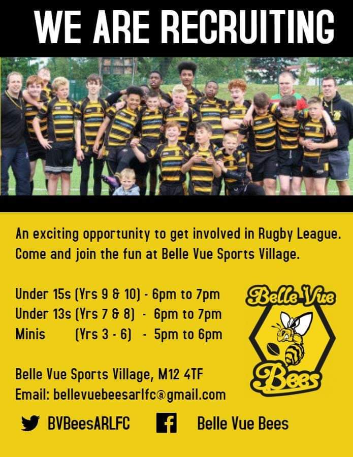 BVBeesARLFC's tweet photo. 🏉🐝Don't forget, we are recruiting! 🐝🏉

Our brand new U13 boys have begun recently and we always welcome players to our U15 boys and mixed minis! Check the poster out for more details 👇👇 

@wrirobPE https://t.co/dq1R5T0tl7