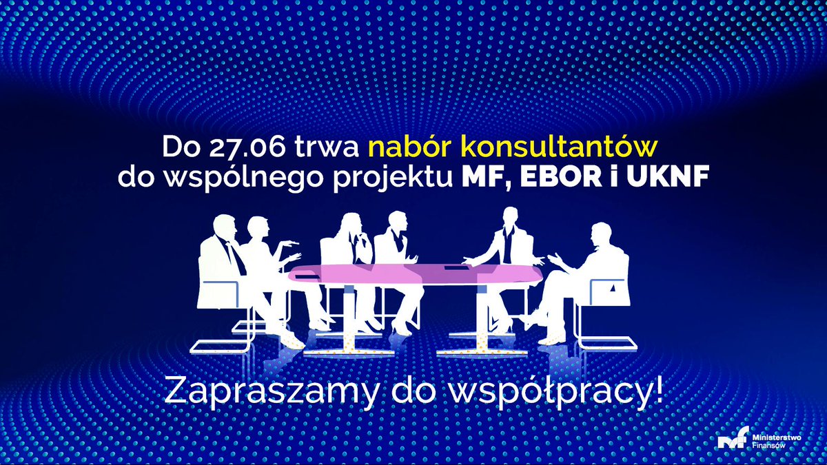 #MF wspiera dalszy rozwój #Fintech w #PL. 
W III kw. br. rozpoczynamy projekt wspólnie z <a href="/EBRD/">The EBRD</a> i <a href="/uknf/">Urząd KNF</a> dot. opracowania mapy drogowej dla #FinTech oraz założeń dla pełnowymiarowej piaskownicy regulacyjnej UKNF.
Zapraszamy do współpracy!
Więcej informacji➡️ ebrd.com/work-with-us/p…