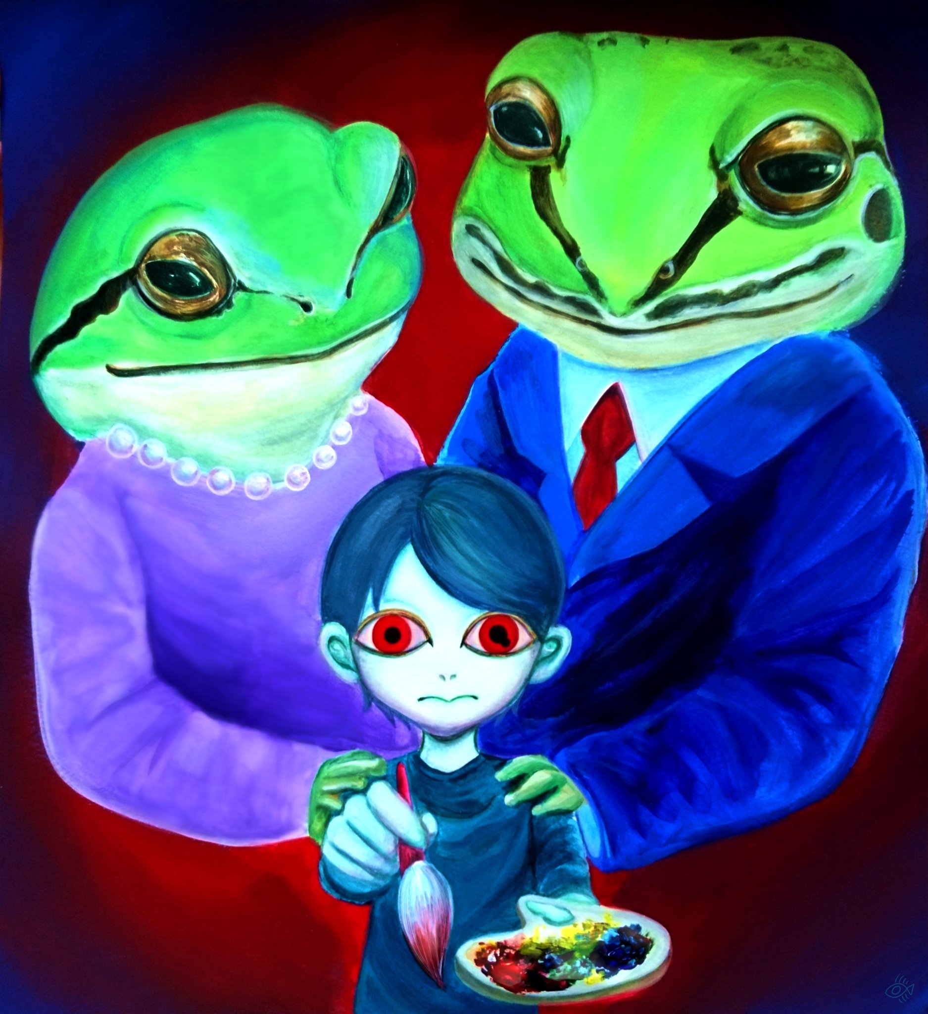 みぃこ 魚ﾉ目 カエルの日らしいので久しぶりに完成した絵あげときます アマガエルが私は一番好きです 創拡 カエルの日 カエルの日なのでカエルの画像を上げる 絵描きさんとつながりたい おえかき Art Drawings 創作 イラスト T Co