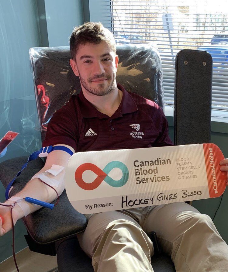 Proud to announce <a href="/locker1993/">Eric Locke</a> as a Director w/ #HockeyGivesBlood.  Eric finished his last season as Captain of the <a href="/GeeGeesMHKY/">uOttawa Men's Hockey | Hockey masculin</a> &amp; is currently studying medicine at <a href="/uOttawa/">Université d'Ottawa | University of Ottawa</a> . In 2016/17, he was a <a href="/USPORTSca/">U SPORTS</a> Top 8 Academic All-Canadian. He’s also a blood donor. 😀 <a href="/OHLHockey/">Ontario Hockey League</a>