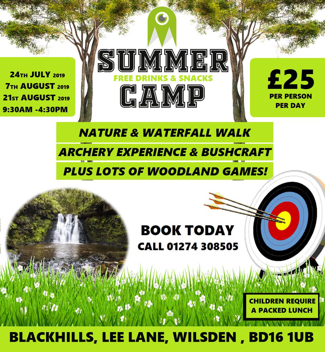Our Summer Camps are now Available To Book!
Blackhills Summer Camp, Wilsden £25 Per person, per day!
Limited Places Available 🌟
Book your place now - Call 01274 308505 or email us at fun@monsteradventure.co.uk Monster Adventure
#summercamp #daycamp #blackhills #wilsden 
#summer
