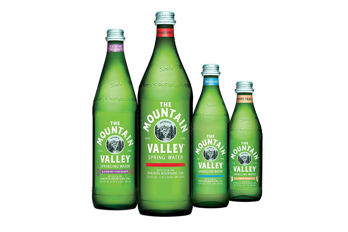 Mountain Valley Water 11oz Glass Bottles