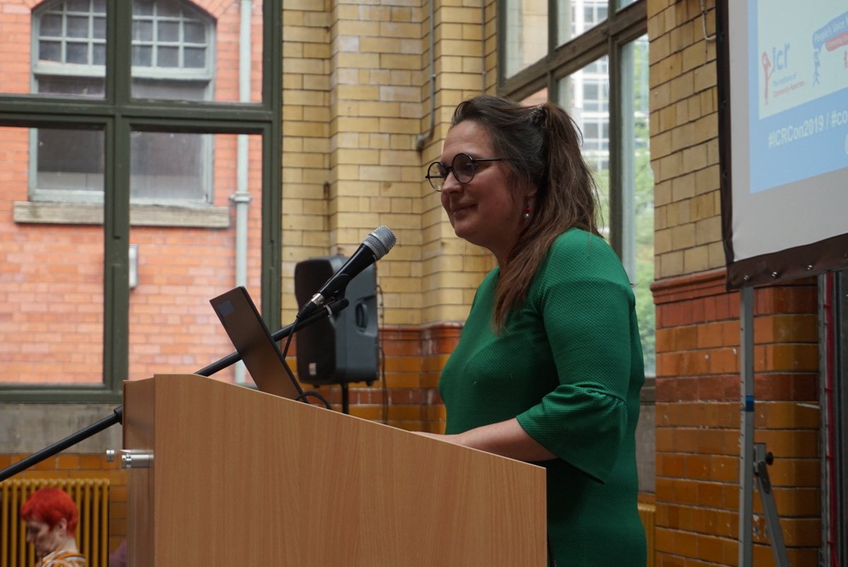 Sandra of Hogeschool Utrecht introduces our final segment of three-minute talks as part of #cosie2020 #H2020 which she will be facilitating. #ICRCon2019