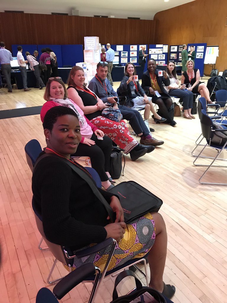 CarolMacfarlane's tweet photo. @LG_NHS #ILFP cohort 2 at the @CLAHRC_NWL Making a Difference event. Interesting day hearing about other peoples’ experiences from their Improvement projects. @AnnieOlone2013 @daniellecharnl2 @toomey_tracey @ClaudineHastick @Perpy10 https://t.co/bpAeItkPMY