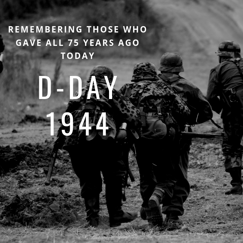 June 6th marks 75 years since the Invasion of Normandy. For #DDay75thAnniversary  we thank those heroic soldiers who stormed the beaches of Normandy,  braving unspeakable terrors, to defeat forces of evil.