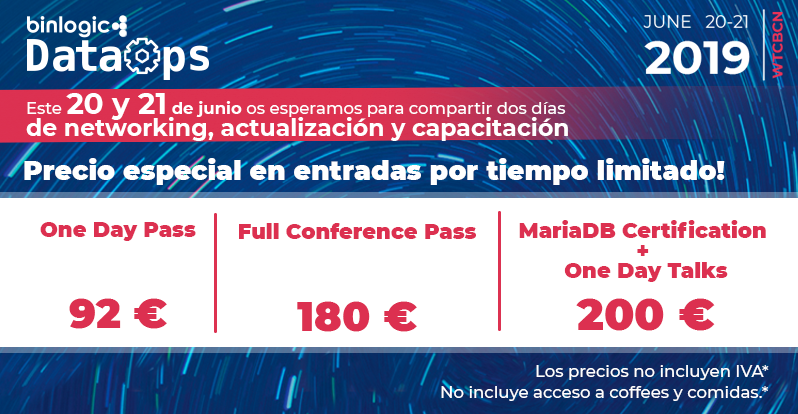 🚨¡Salen a la venta nuevas entradas para #DatOpsBarcelona 
“A Journey between Infrastructure and Data”🚀
📅20-21 Junio
 Últimos días para conseguir tu ticket  ¿A qué esperáis? ¡Corred 👉🎟️
dataops.barcelona/conf2019/buy-t…