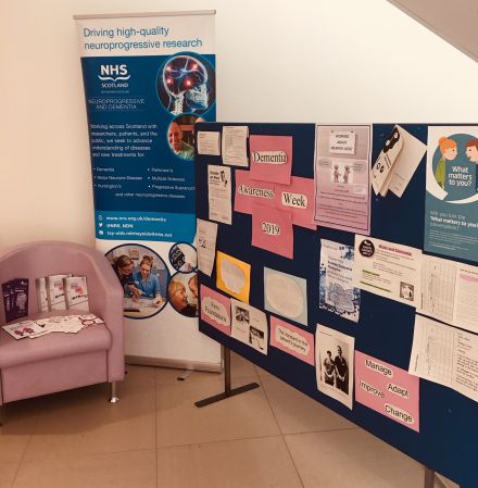 NHSGGC's tweet image. #NHSGGCstaff at the Institute of neurological Sciences, QEUH,  celebrate What Matters To You day and Dementia awareness week 2019 #WMTY19 #oneweething #DementiaAwareness