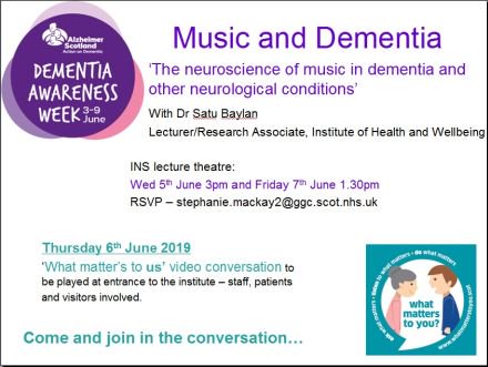 NHSGGC's tweet image. #NHSGGCstaff at the Institute of neurological Sciences, QEUH,  celebrate What Matters To You day and Dementia awareness week 2019 #WMTY19 #oneweething #DementiaAwareness