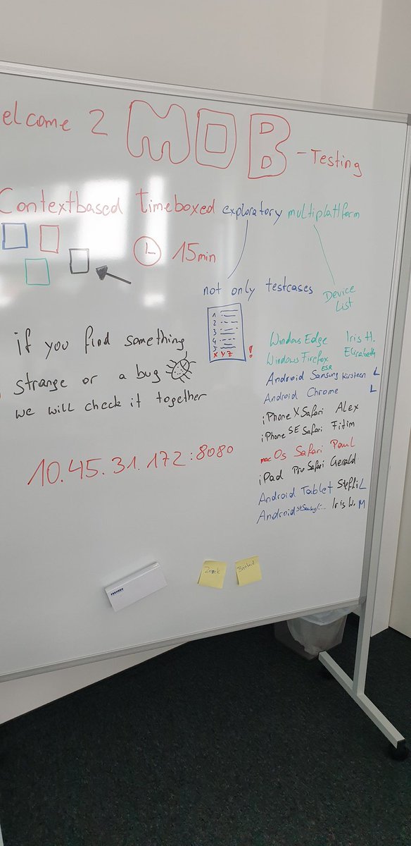 BorisWrubel's tweet image. Did my second mob-testing today. 3.25 hours; 11 people; 9 different devices/browsers..... 91 Issues 79 are device specific. #mobtesting #exploratoryTesting