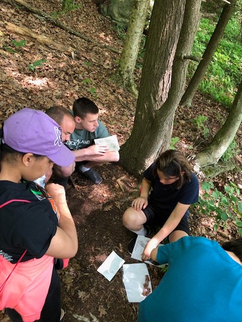 The Pride Class led by Mrs. Dumont and Mr. Light, along with the AP Biology students and Ms. Rinaldo conducted an interactive culminating lesson along the Appalachian Trail.  Our students discussed and identified a number of different animal tracks and plants in the Great Swamp.
