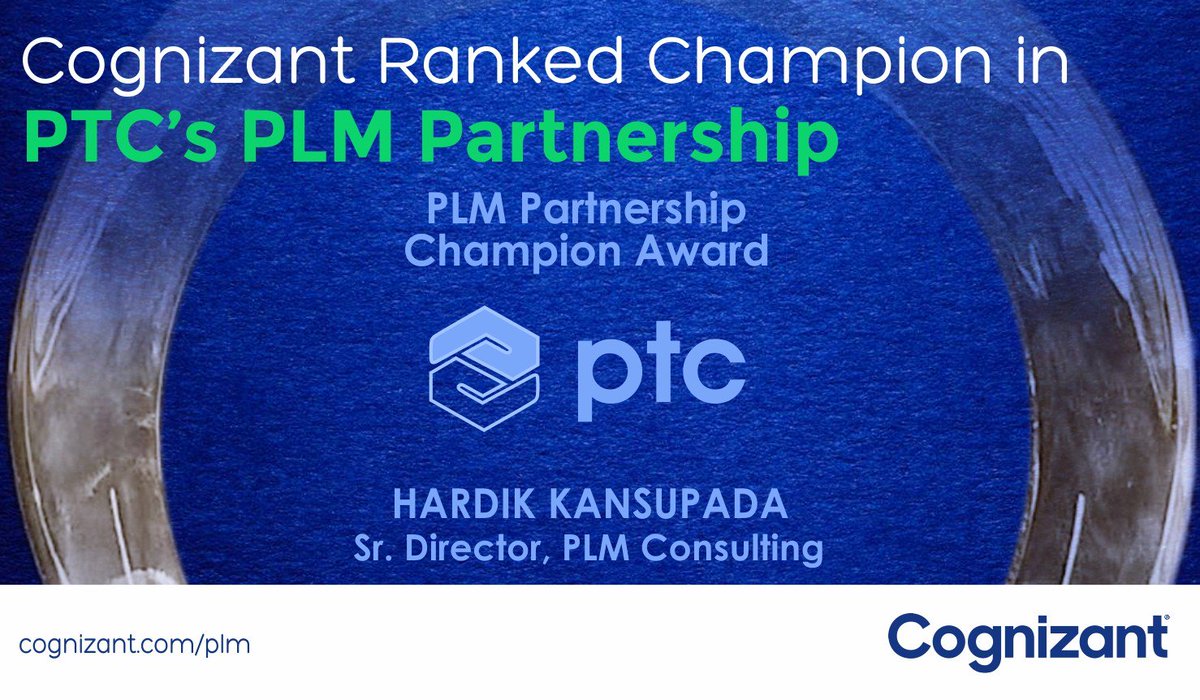 HK_BIGPLM's tweet image. Cognizant Ranked Champion in PTC PLM Partnership!!!
#livework #plm #digitalplm

linkedin.com/feed/update/ur…