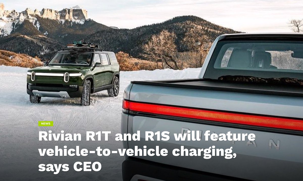 Ok wait this is amazing. It's like the reverse wireless charging of electric vehicles. If Rivian can pull off vehicle-to-vehicle charging, that's a game changer that I'm gonna want in every electric car.

teslarati.com/rivian-r1t-r1s…