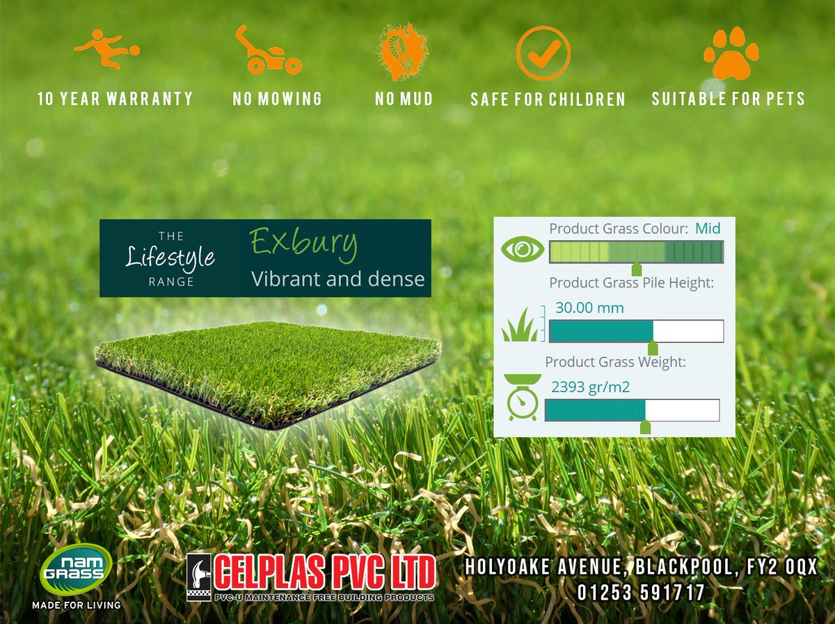 Celplas_PVC's tweet image. Tired of worrying about mowing the lawn, or how patchy &amp;amp; brown your grass is? Get a beautiful looking lawn with little maintenance thanks to @Namgrass!

📞 01253 591717
ℹ️ info@celplas.co.uk

#Home #Garden #Grass #Mowing #Family #Children #Gardening