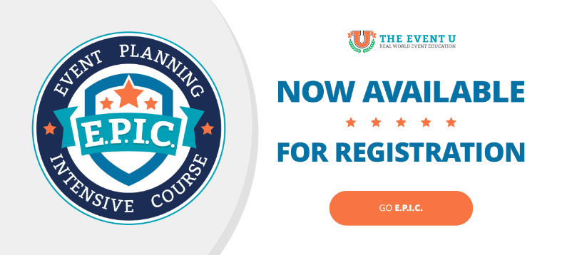 This is your chance to become a certified event planner with E.P.I.C.—complete with a 30 day money back guarantee! 

For more details: ow.ly/bj4M30oTkes 

#CorporateEvents #EventPlanning #EventProfs