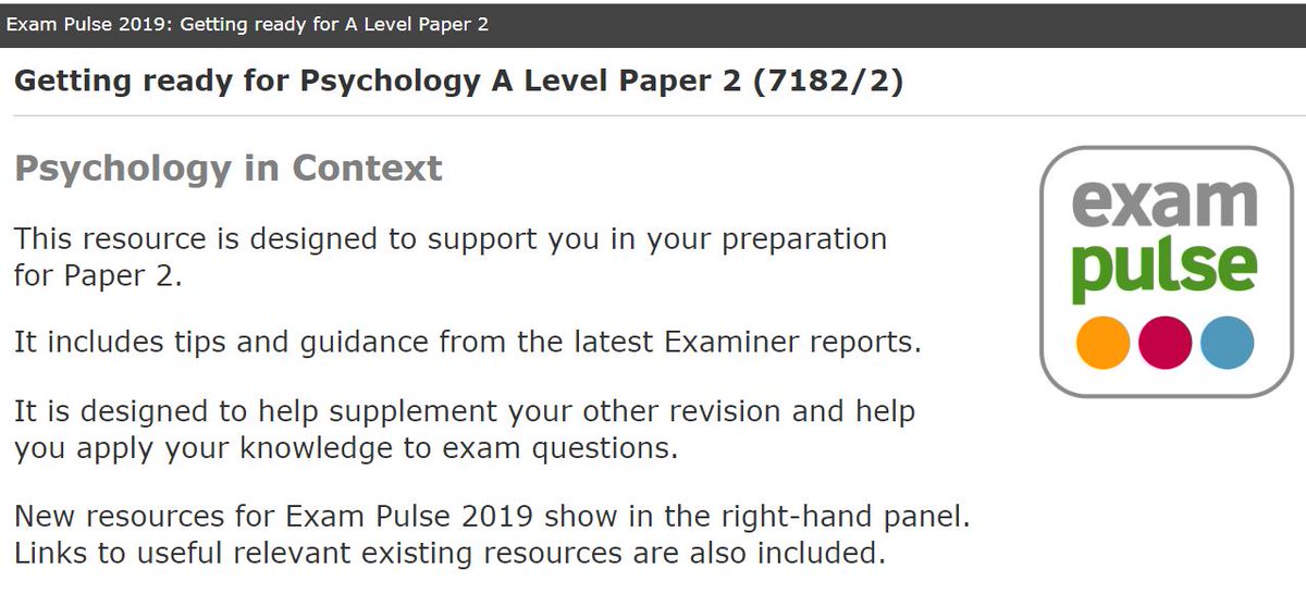schrecal's tweet image. Good luck to anyone taking #aqapsychology Paper 2 tomorrow. Our new exam pulse presentations for Paper 2 and Paper 3 on #kerboodle written by @psywonder might be helpful for last minute revision and practice.