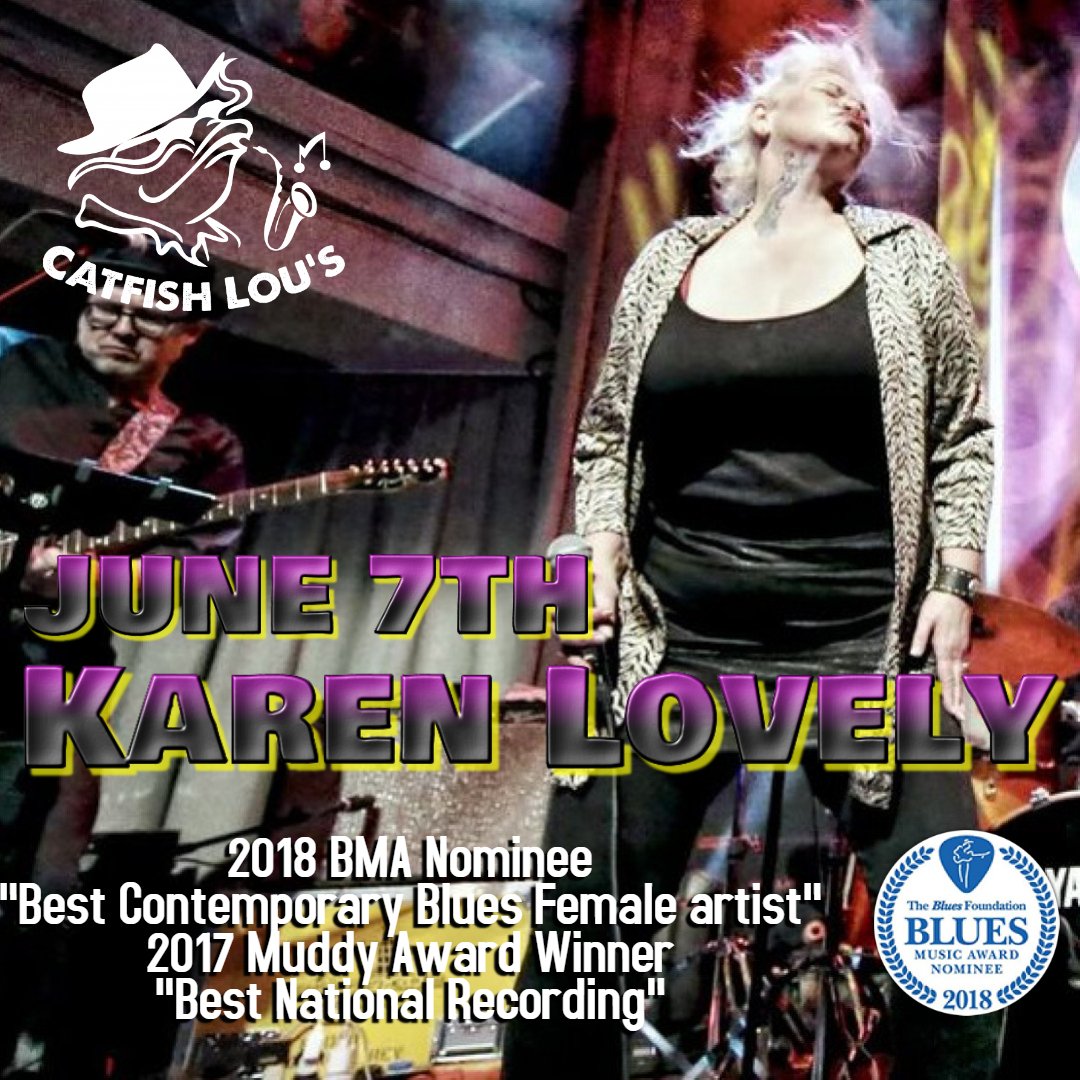 catfishlous's tweet photo. Rockin' shows are scheduled for this weekend at Catfish Lou's with KAREN LOVELY on Friday and KIVETT BEDNAR on Saturday. These are two of our favorites on the same weekend! #neverenoughblues #bluesdance #bluesdancers #southernfood https://t.co/PmkZSjfTmg