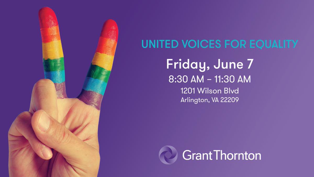 GTPublicSector's tweet photo. Missed the registration deadline for United Voices for Equality? You're in luck! Walk-ins are available tomorrow! Plan to show up for registration at 8:30 AM.  #pridemonth #pride2019 #unitedvoices https://t.co/gddLA37pfU