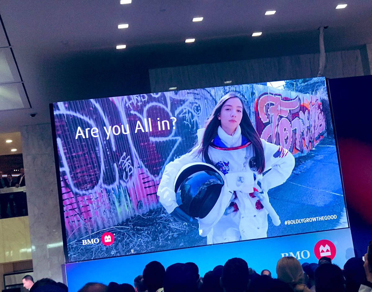 BMO Purpose statement: #BoldlyGrowTheGood in business and life! 💙
Let’s think bigger and aim higher 👊 We’re all in!
<a href="/BMO/">BMO</a> #proudtoworkatbmo #BeingBMO #BMO #toronto