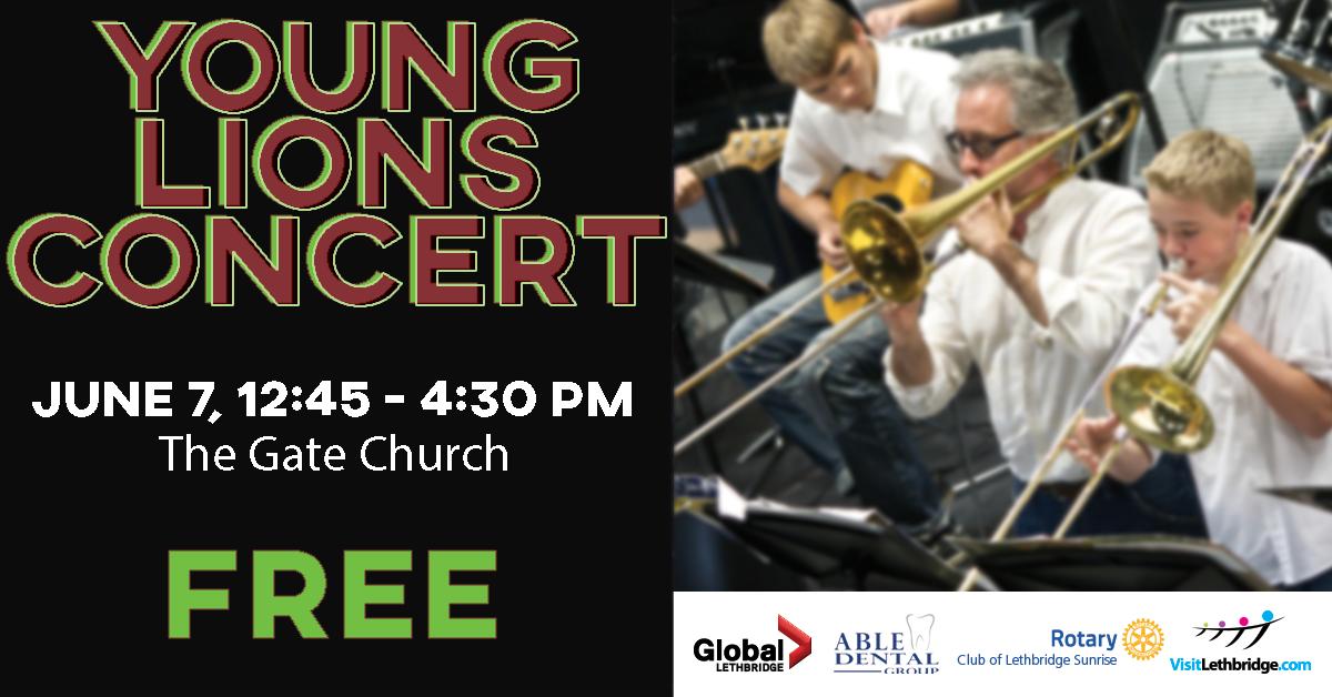 JazzLethbridge's tweet photo. Come out to the Young Lions Concert tomorrow! 11 local area Jazz bands will be performing all afternoon. Check out the schedule here: https://t.co/CejWqbXjIV https://t.co/KBkt9SUkHl