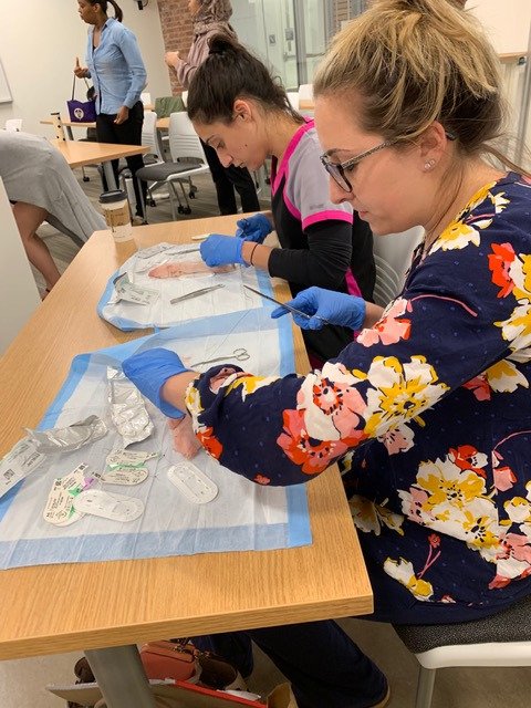 URI_Nursing's tweet photo. Dr. L.Anthony Cirillo, MD, FACEP,  Medical Director of Pequot Health Care ED, was a guest teacher at the Nursing Education Center in Providence this week, teaching suturing to the nurse practitioner students. https://t.co/HWledcnwIz