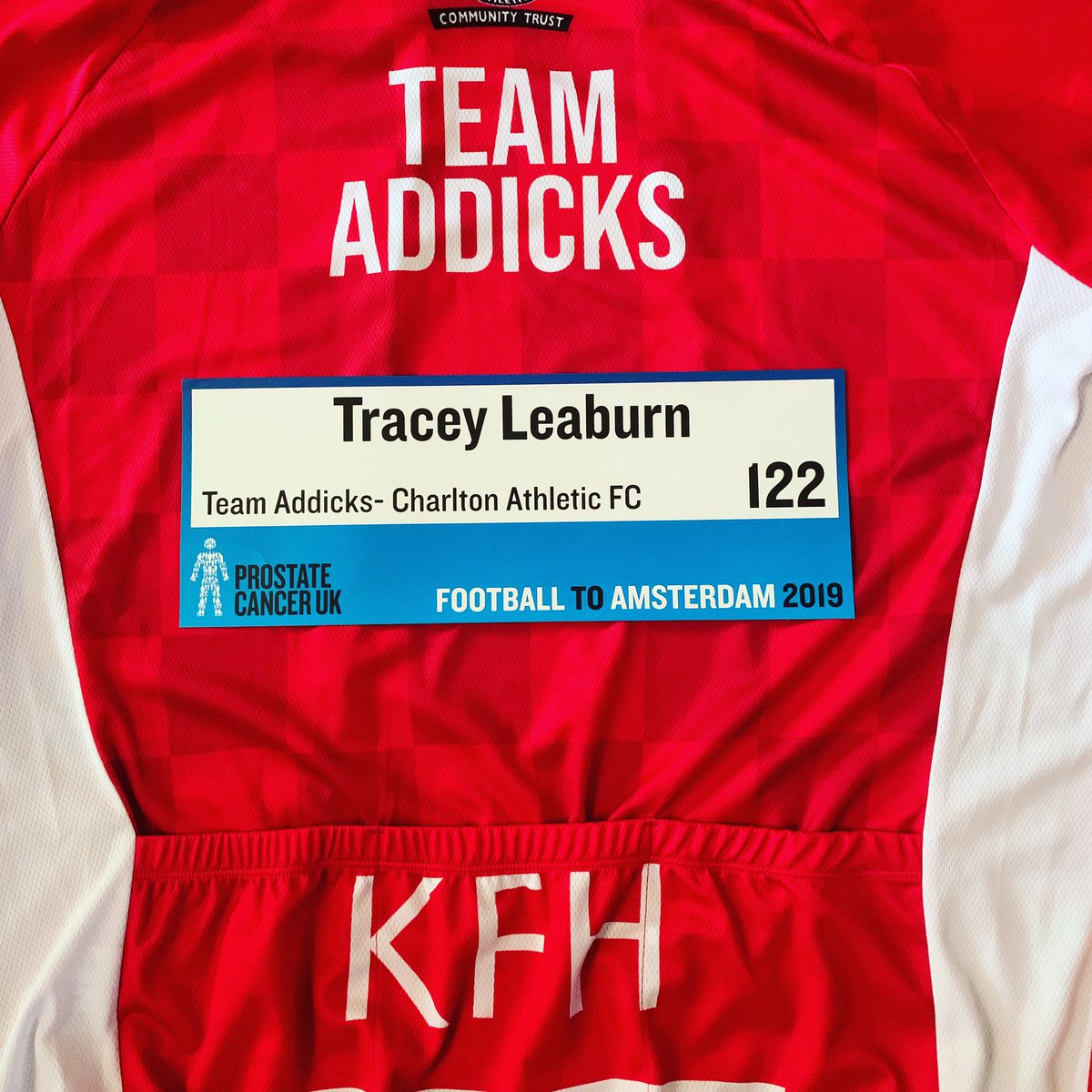 TraceyLeaburn's tweet photo. All ready for tomorrow’s 146 mile cycle to Amsterdam for @ProstateUK
40 of us representing @CAFCofficial #cafc #largestteam #proud 🚴♀️🚴♂️ https://t.co/fdoQY2nX65
