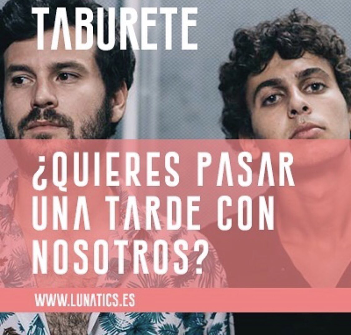 ¿Te gustaría ganar una entrada para ver a <a href="/taburete89/">TABURETE</a> y conocerlos? Participa en nuestro sorteo y gana, además de apoyar a una causa social. Lunatics.es 

#experiencia #sorteo #solidario #lunatics #solidario #social #solidaridad #famoso #fan #idolo