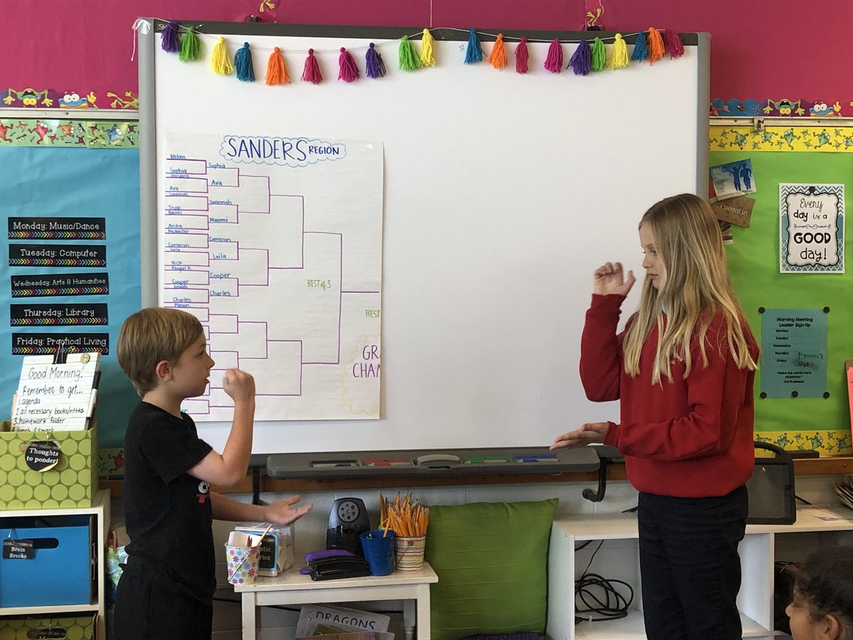 MsWeiter's tweet photo. The Legend of Rock Paper Scissors was great to reinforce personification! We chose our own objects to personify and capped it off with an epic #rockpaperscissors #tournament. #funinfourth #ela #ghlionpride #ilovemyjob #weallhadfun https://t.co/3gTIzCeqcX