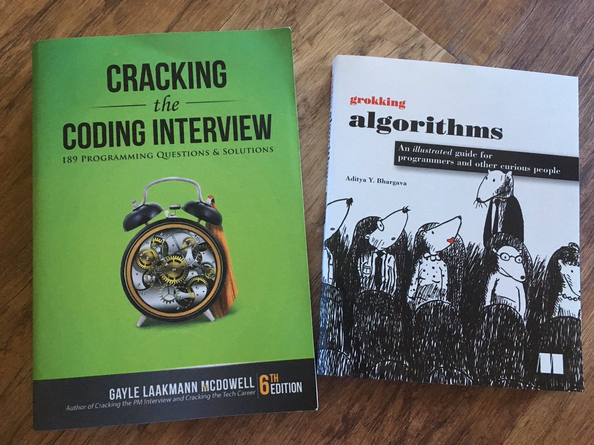 helloyinggg's tweet image. Day 76/100 #100DaysOfCode Finally these two arrived..#crackingthecodinginterview#grokkingalgorithms